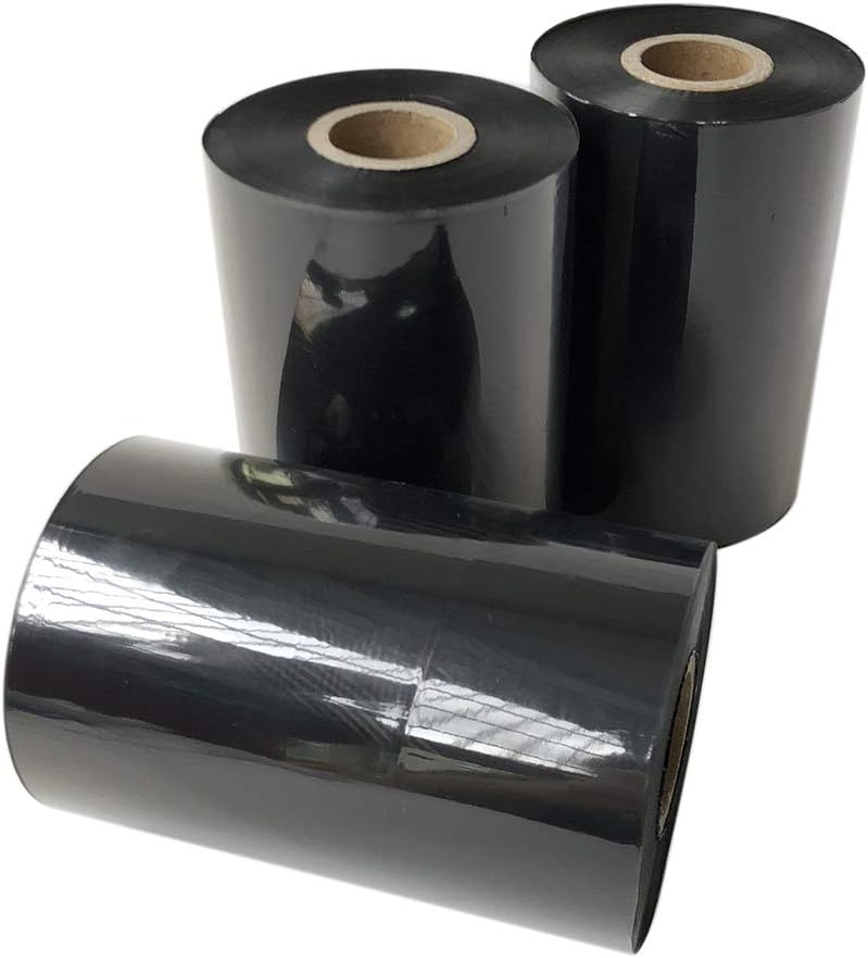 Thermal Transfer Ribbon- Resin Enhanced Wax Printer Ribbon 1” Core Ink Out 4.33 X 1476'(110mm*450m)-1 Roll for Zebra ZT230 ZT410 ZT420 ZT610 GoDex EZ2300 Citizen S700 TSC MF3400